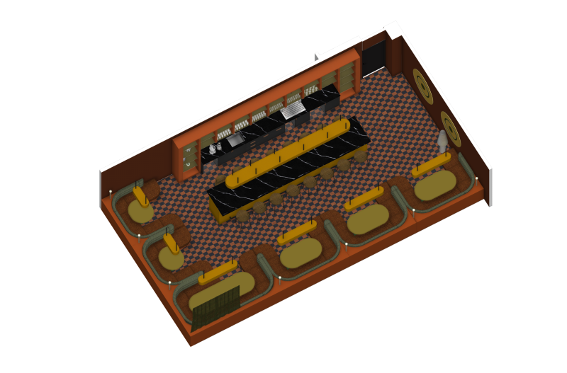 Backstage lounge